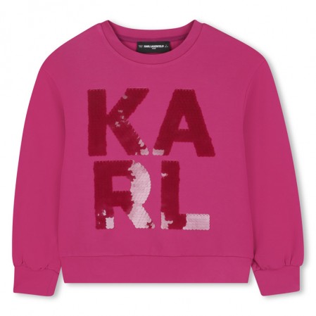 Детска блуза Karl lagerfeld за момиче с пайети